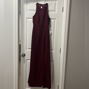 Cabernet color bridesmaid gown